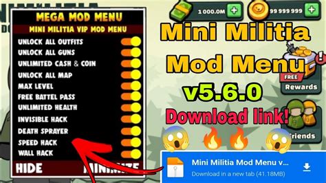 mini militia mod menu apk.